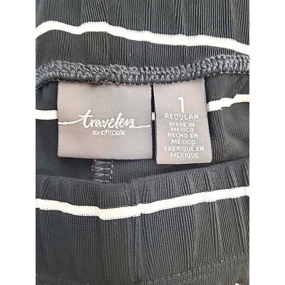 Chico's Travelers Womens M/Sz 1 Pants Slinky Stretchy Pull On Casual Boho Heavy - Picture 5 of 7